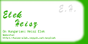 elek heisz business card